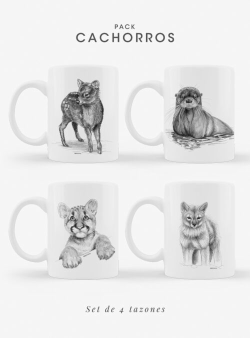 Set 4 Tazones Cachorros
