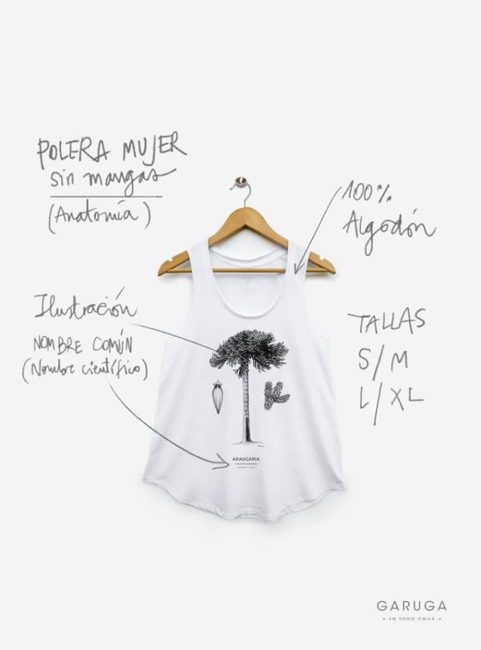 Polera Mujer Sin Manga - Abejorro Chileno