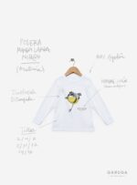 Polera Niñ@ Manga larga- Martín Pescador