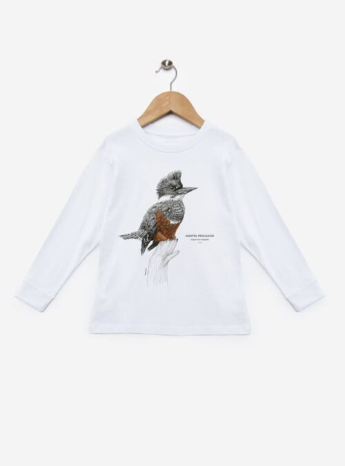 Polera Niñ@ Manga larga- Martín Pescador