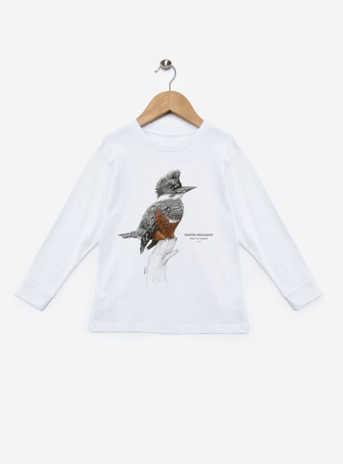 Polera Niñ@ Manga larga- Martín Pescador