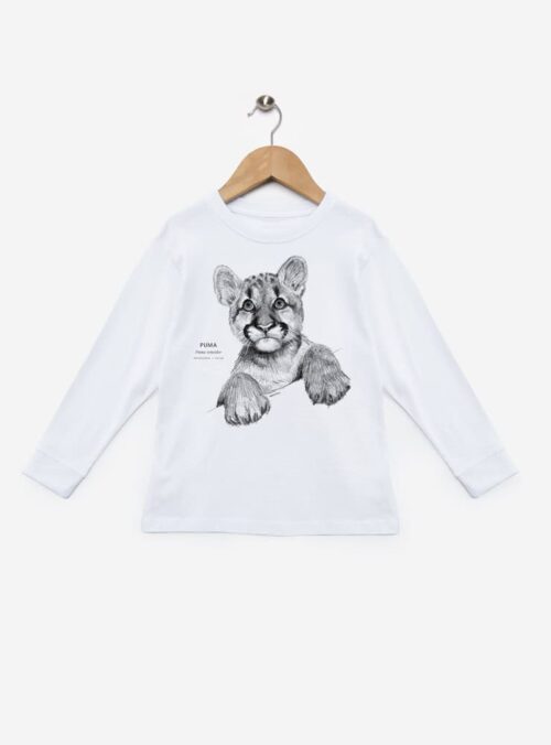 Polera Niñ@ Manga larga- Puma cachorro