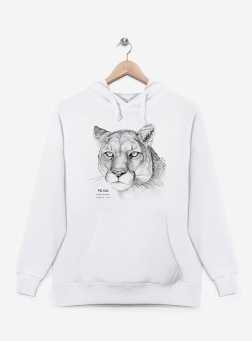 Polerón Canguro - Puma Blanco
