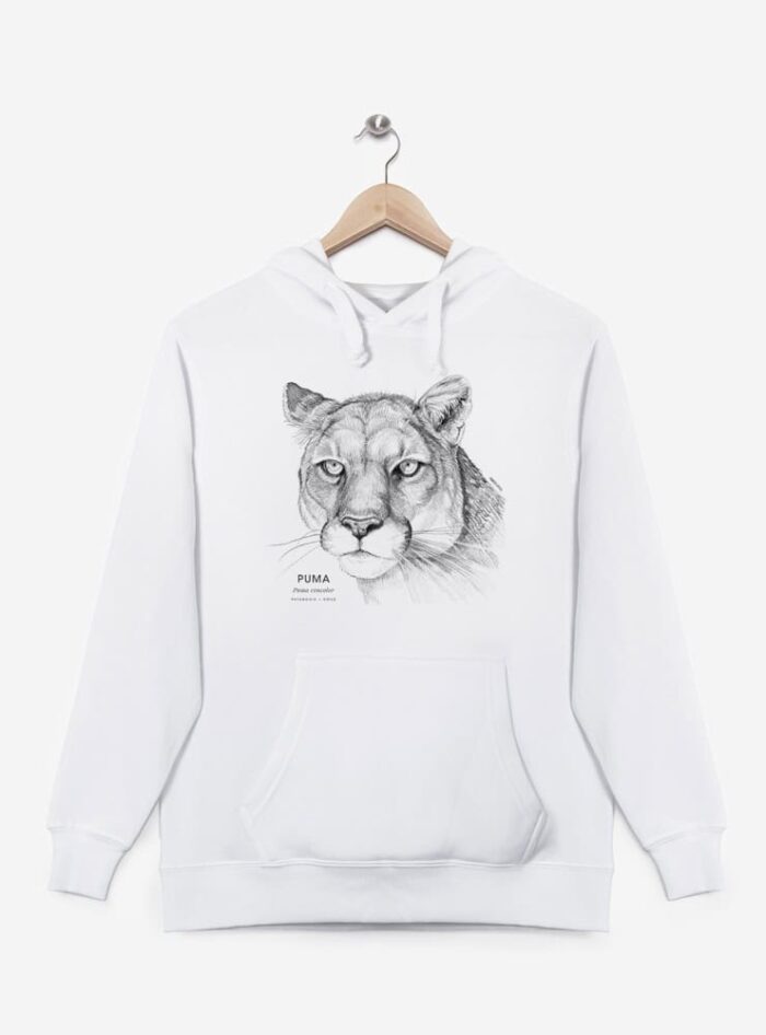 Polerón Canguro - Puma Blanco