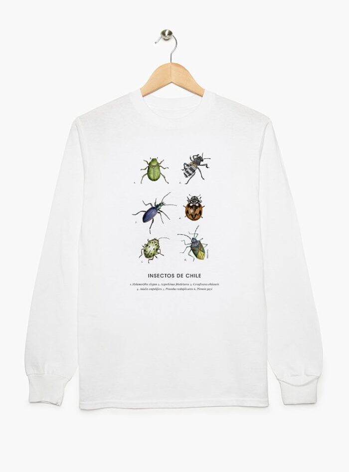 Polera Adulto Manga Larga - Insectos de Chile