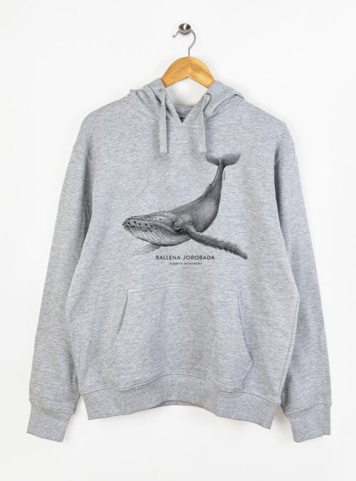 Polerón Gorro Gris- Ballena Jorobada