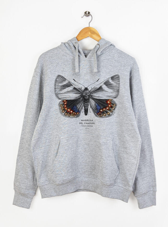 Polerón Gorro Gris- Mariposa del Chagual